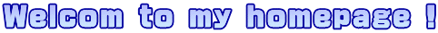 Welcom to my homepage !